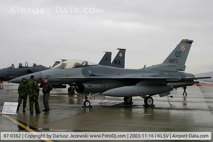 87-0362, 1987 General Dynamics F-16CM Fighting Falcon C/N 1C-13, F-16CG Fighting Falcon 87-0362 OT from 422nd TES 