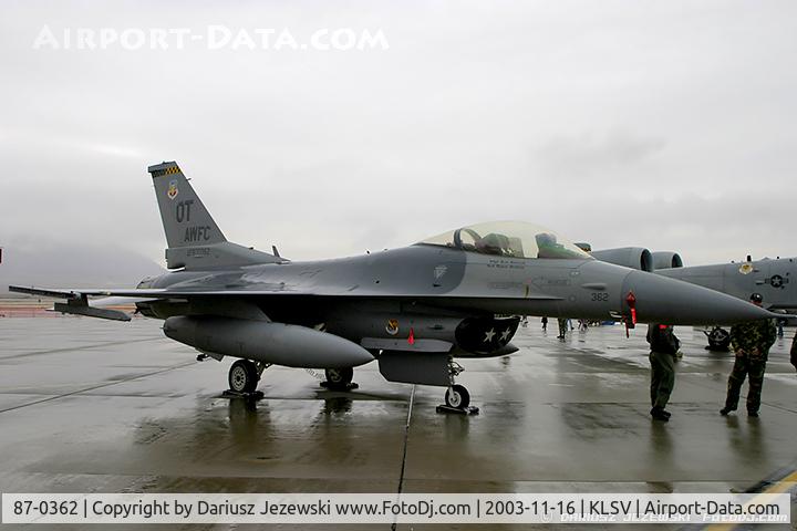 87-0362, 1987 General Dynamics F-16CM Fighting Falcon C/N 1C-13, F-16CG Fighting Falcon 87-0362 OT from 422nd TES 