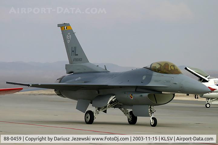 88-0459, 1988 General Dynamics F-16CG Night Falcon C/N 1C-61, F-16CG Fighting Falcon 88-0459 HL from 4th FS 