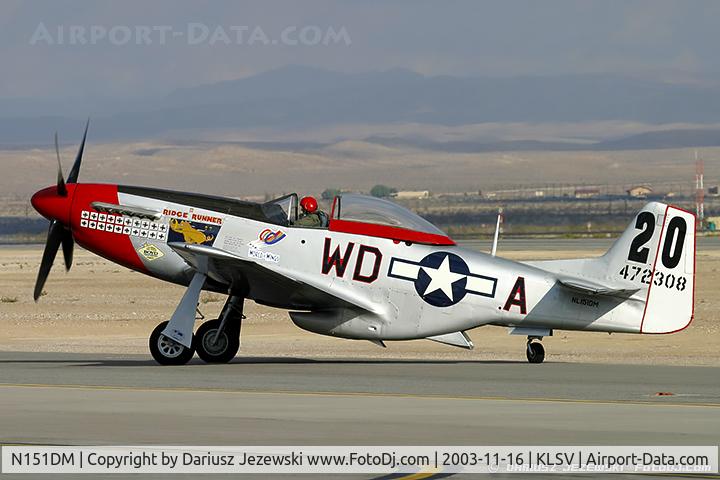 N151DM, 1944 North American F-51D Mustang C/N 44-13250, North American F-51D Mustang 