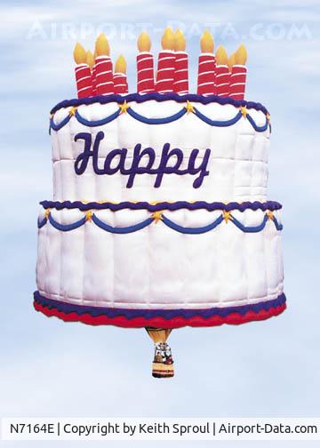 N7164E, 1996 Aerostar International Inc CAKE C/N CAKE-3001, Aerostar Birthday Cake Balloon