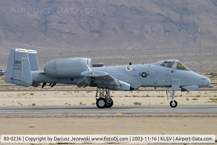 80-0236, Fairchild Republic OA-10A Thunderbolt II C/N A10-0586, A-10A Thunderbolt II 80-0236 DM from 358th FS 