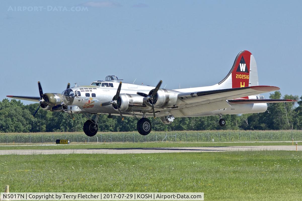 N5017N, 1944 Lockheed/Vega (Boeing) B-17G-105-VE Flying Fortress C/N 8649, at 2017 AirVenture at Oshkosh