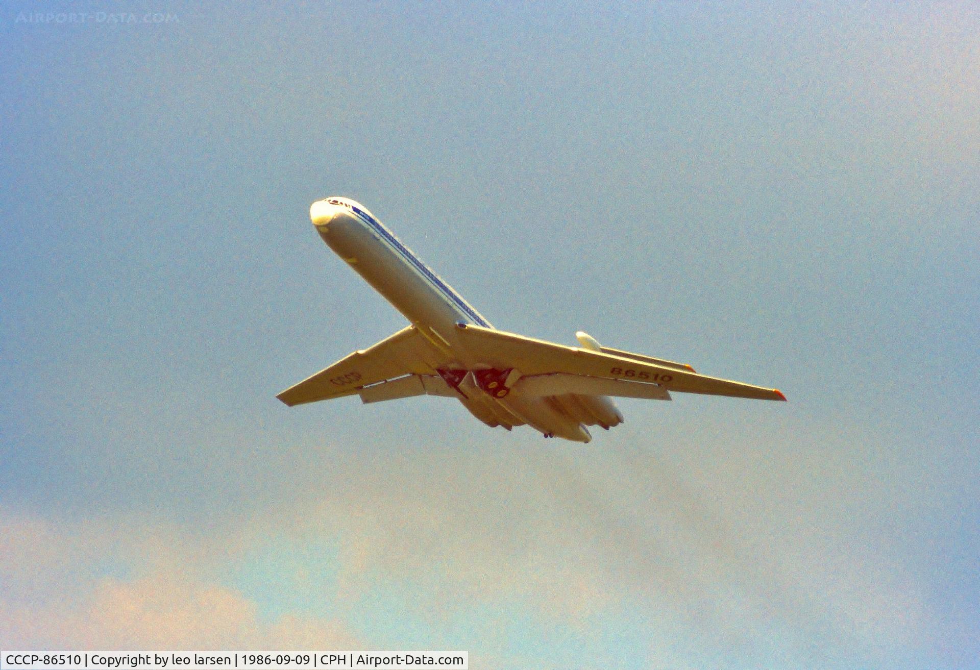 CCCP-86510, 1980 Ilyushin Il-62M C/N 1035213, Copenhagen 9.9.1986