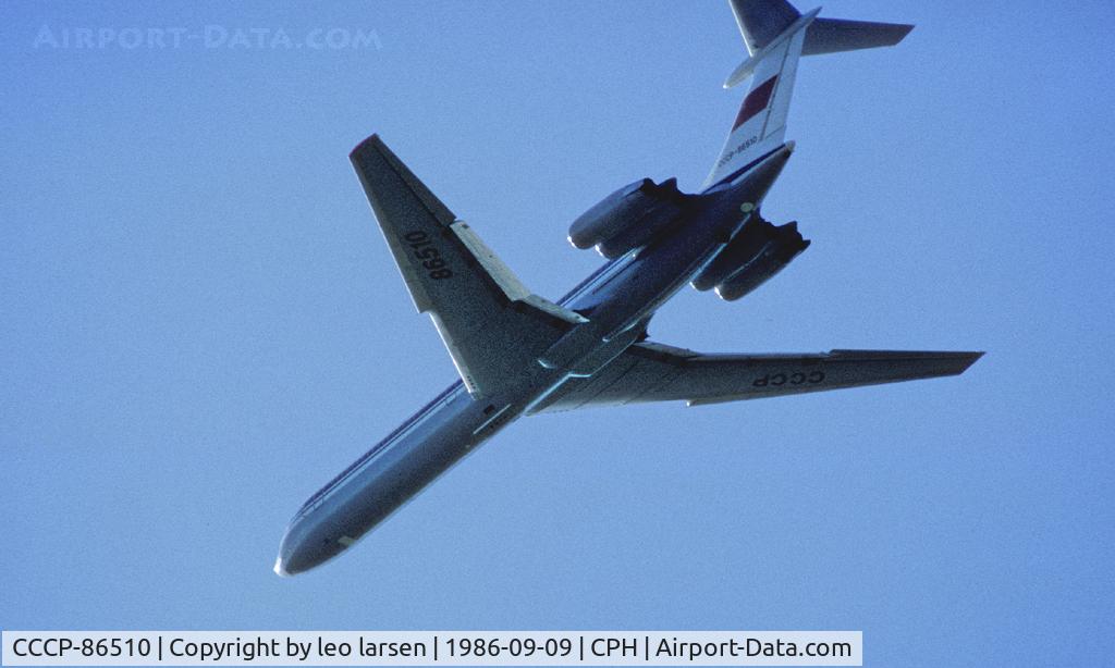 CCCP-86510, 1980 Ilyushin Il-62M C/N 1035213, Copenhagen 9.9.1986
