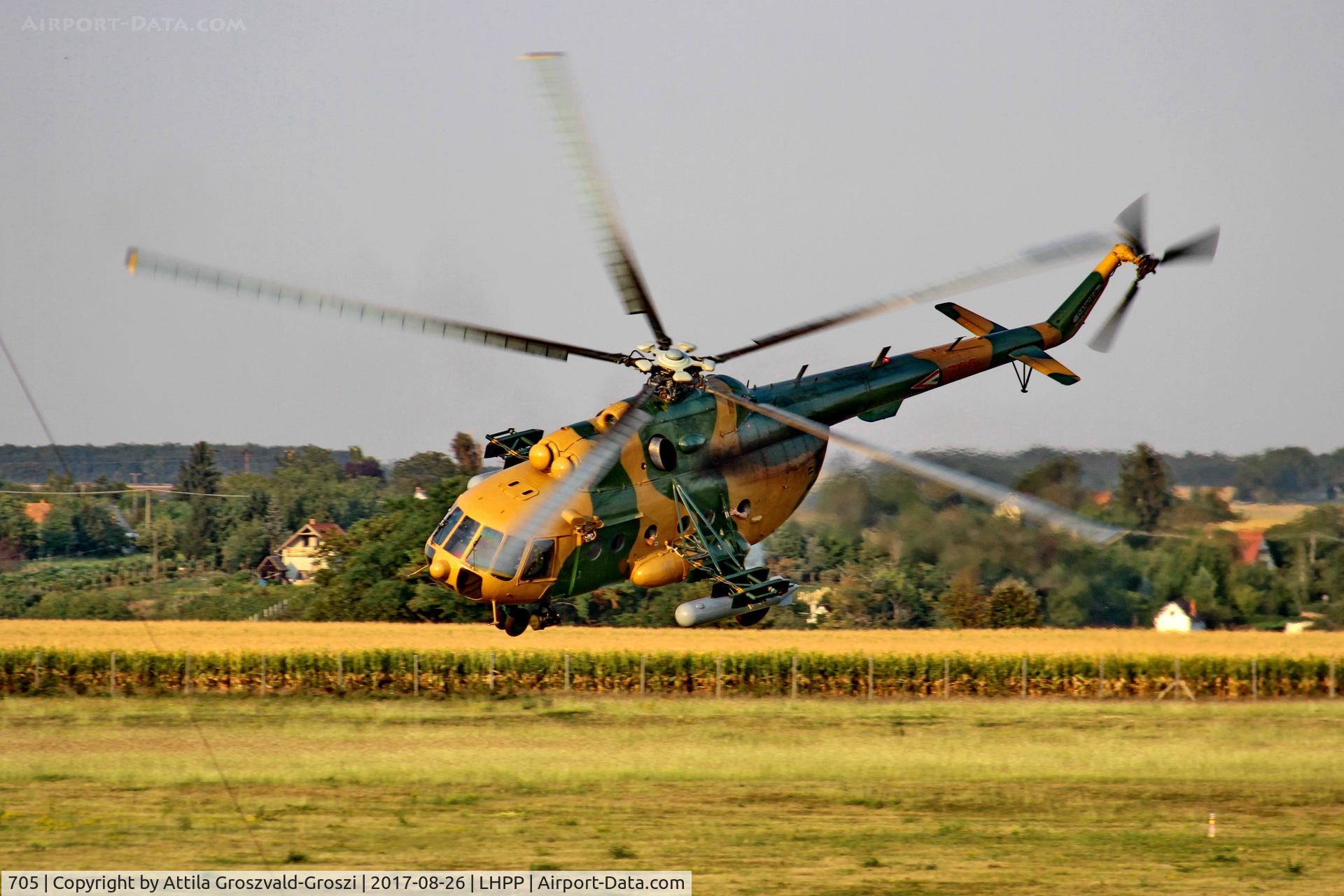 705, 1987 Mil Mi-17N C/N 104M05, Pécs-Pogány Airport, Hungary
