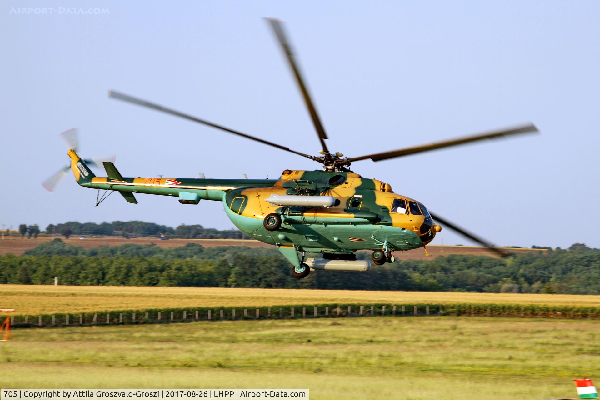 705, 1987 Mil Mi-17N C/N 104M05, Pécs-Pogány Airport, Hungary