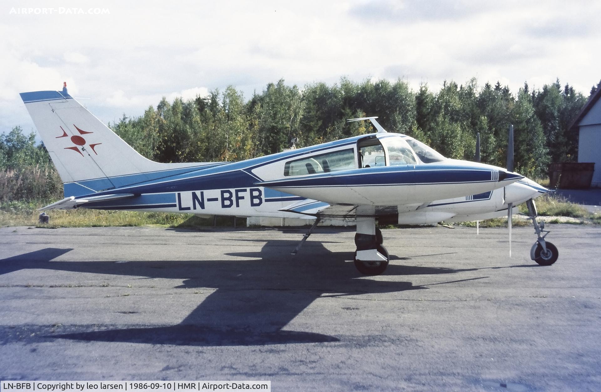 LN-BFB, 1968 Cessna 310N C/N 310N-0103, Hamar Norway 10.9.1986