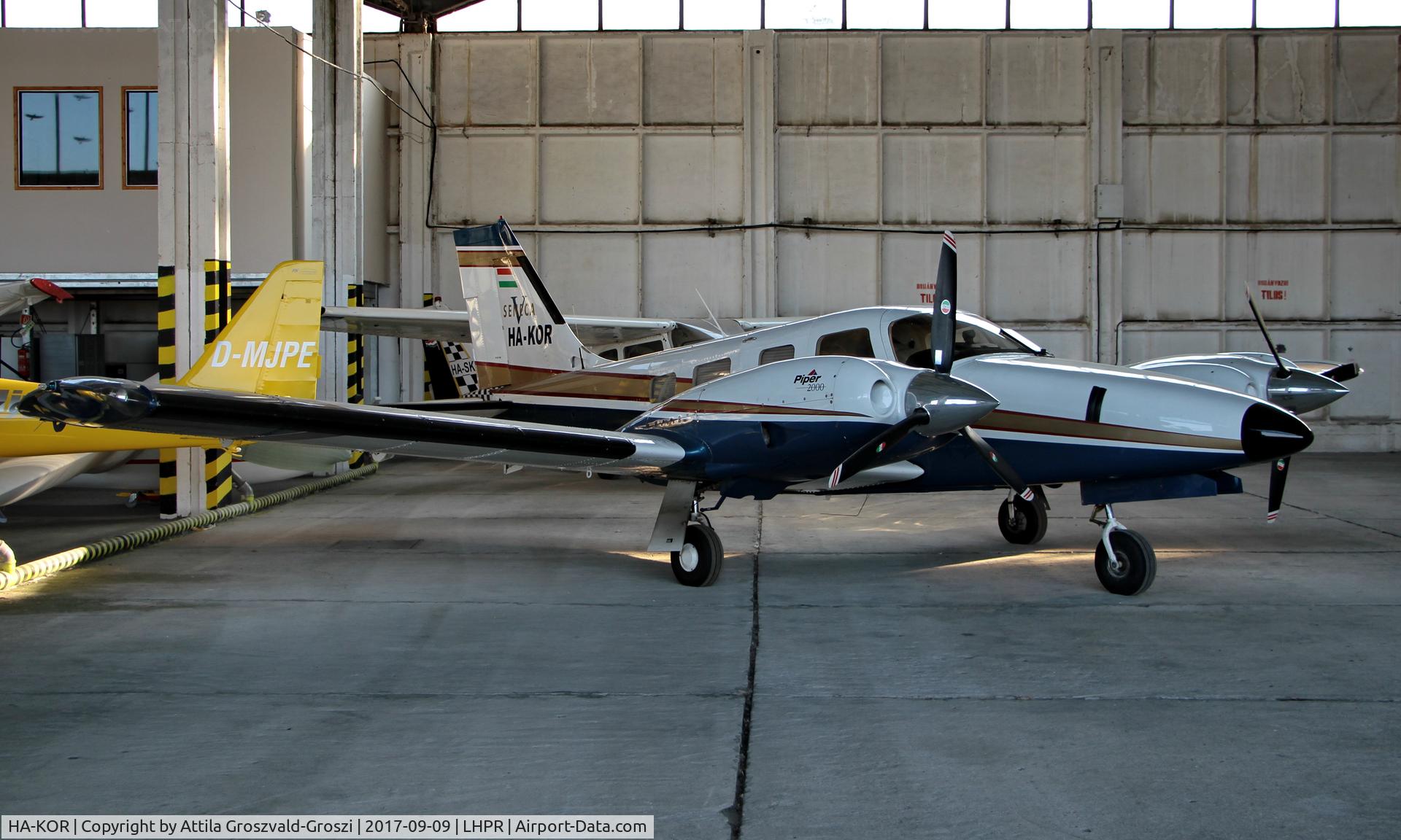 HA-KOR, 2000 Piper PA-34-220T Seneca C/N 3449175, Györ-Pér Airport, Hungary