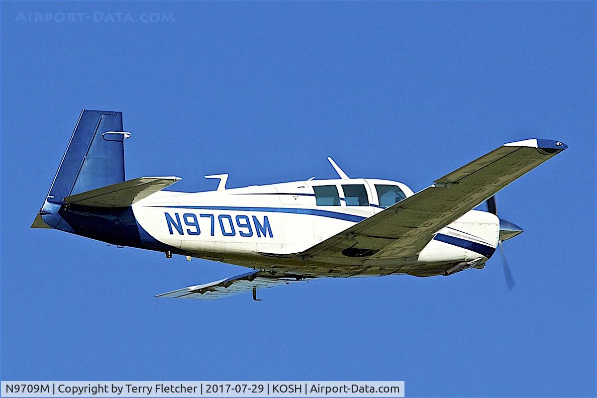 N9709M, 1967 Mooney M20F Executive C/N 670269, at 2017 EAA AirVenture at Oshkosh