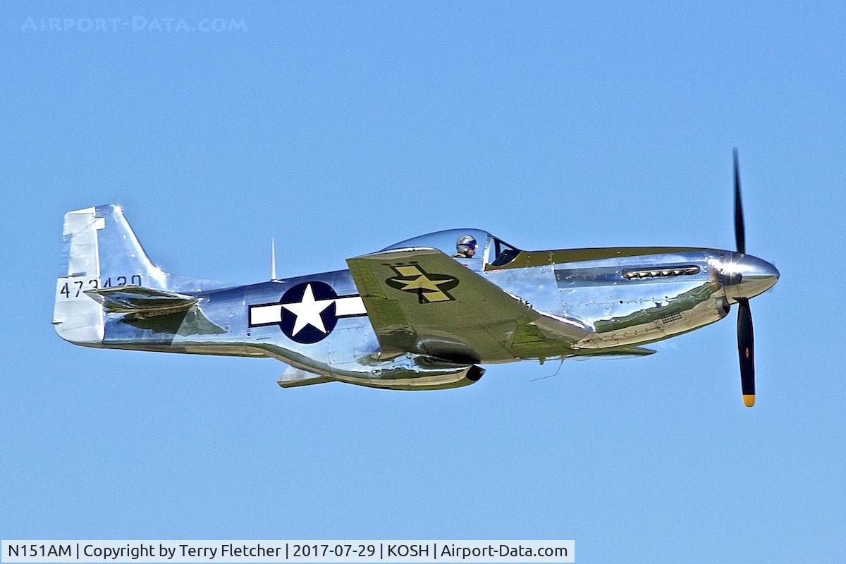 N151AM, 1944 North American P-51D Mustang C/N 122-39879, at 2017 EAA AirVenture at Oshkosh