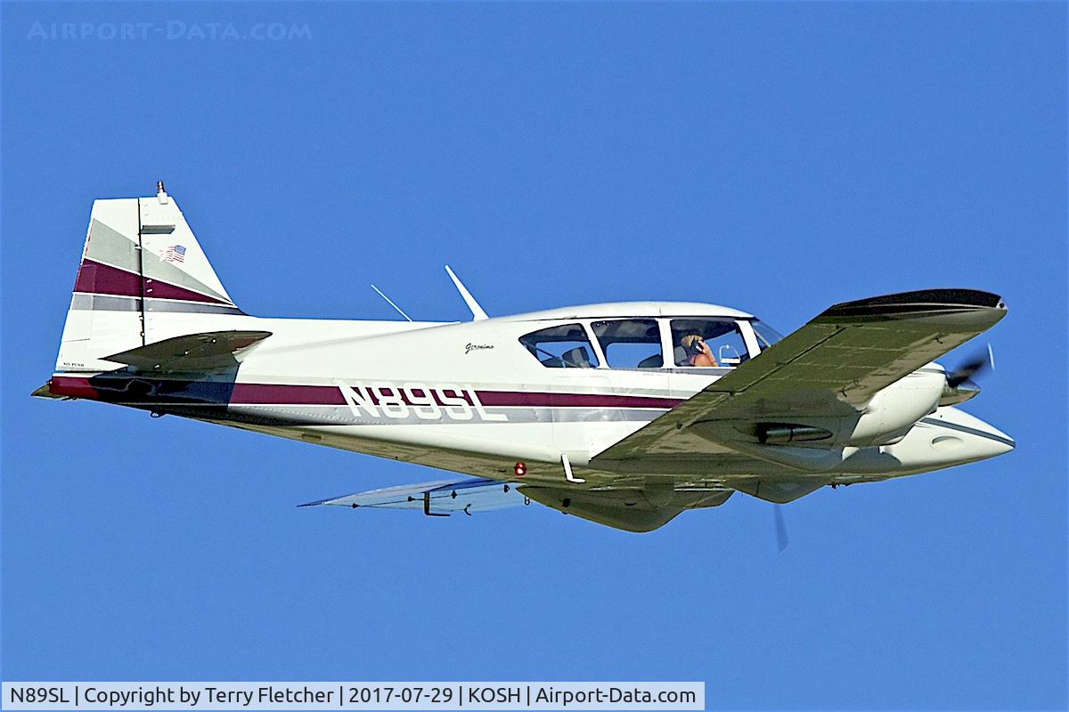 N89SL, 1956 Piper PA-23-160 Apache Apache C/N 23-602, at 2017 EAA AirVenture at Oshkosh