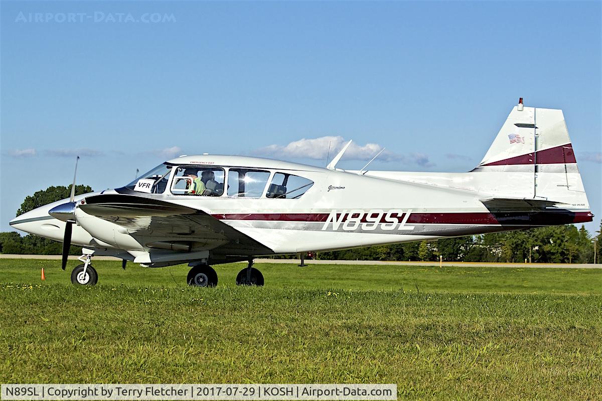 N89SL, 1956 Piper PA-23-160 Apache Apache C/N 23-602, at 2017 EAA AirVenture at Oshkosh