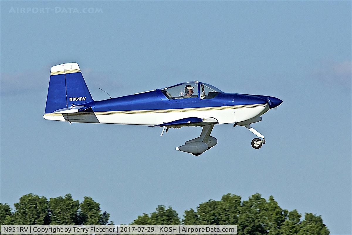 N951RV, 2009 Vans RV-9A C/N 90337, at 2017 EAA AirVenture at Oshkosh