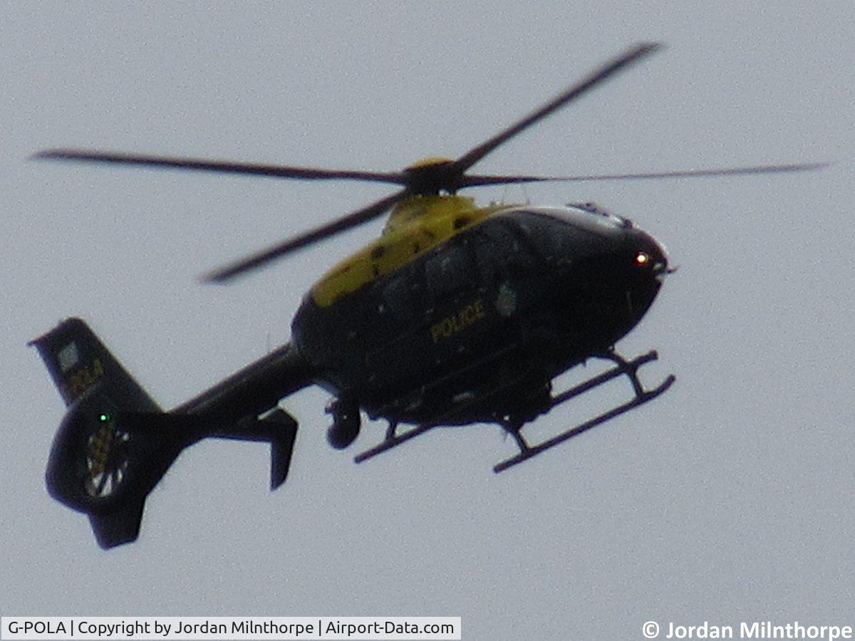 G-POLA, 2010 Eurocopter EC-135P-2+ C/N 877, G-POLA over Worsbrough
