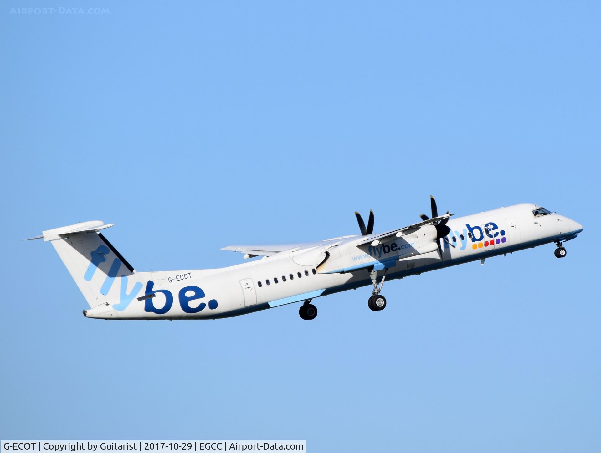 G-ECOT, 2009 De Havilland Canada DHC-8-402Q Dash 8 C/N 4251, At Manchester