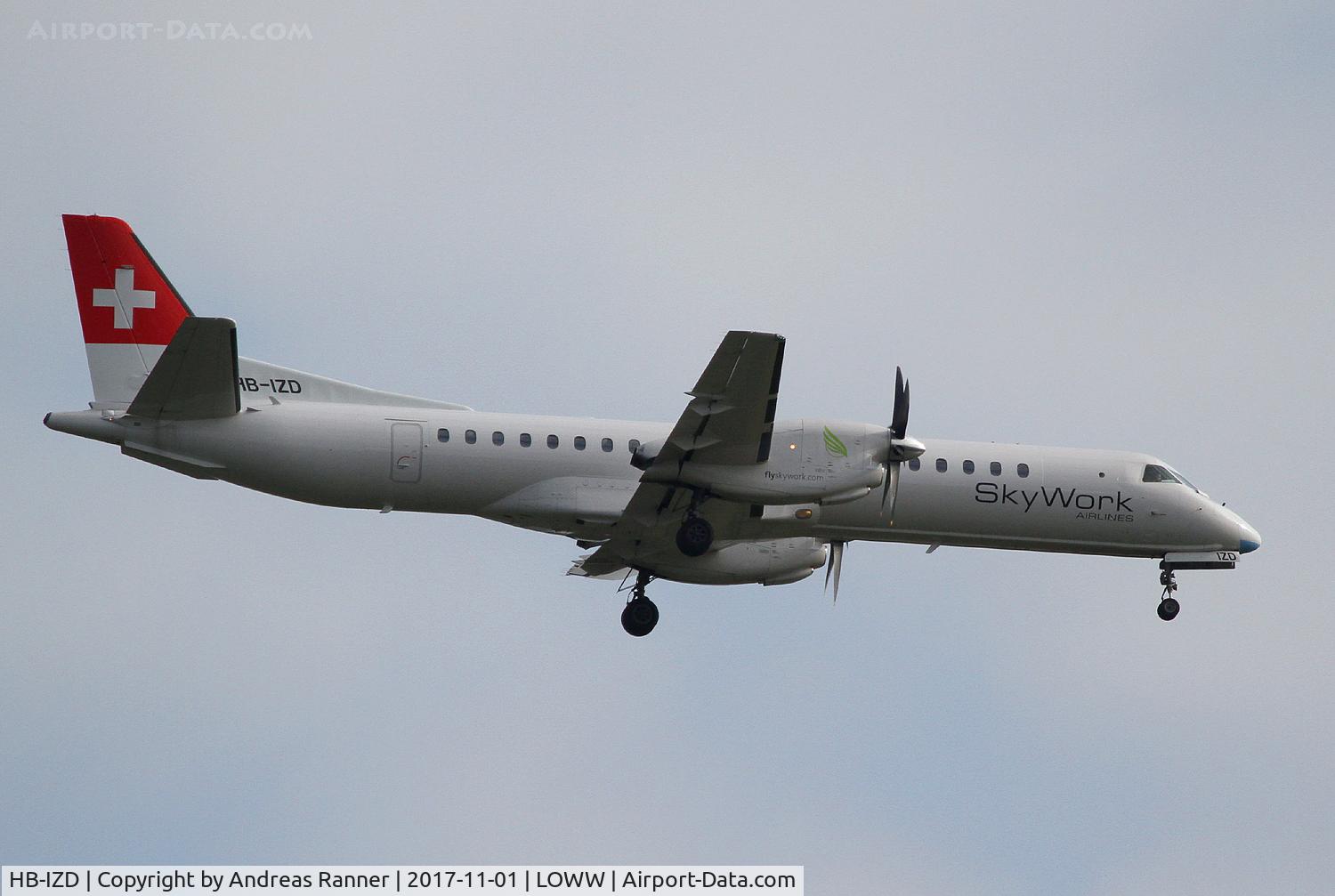 HB-IZD, 1993 Saab 2000 C/N 2000-007, SkyWork Airlines Saab 2000