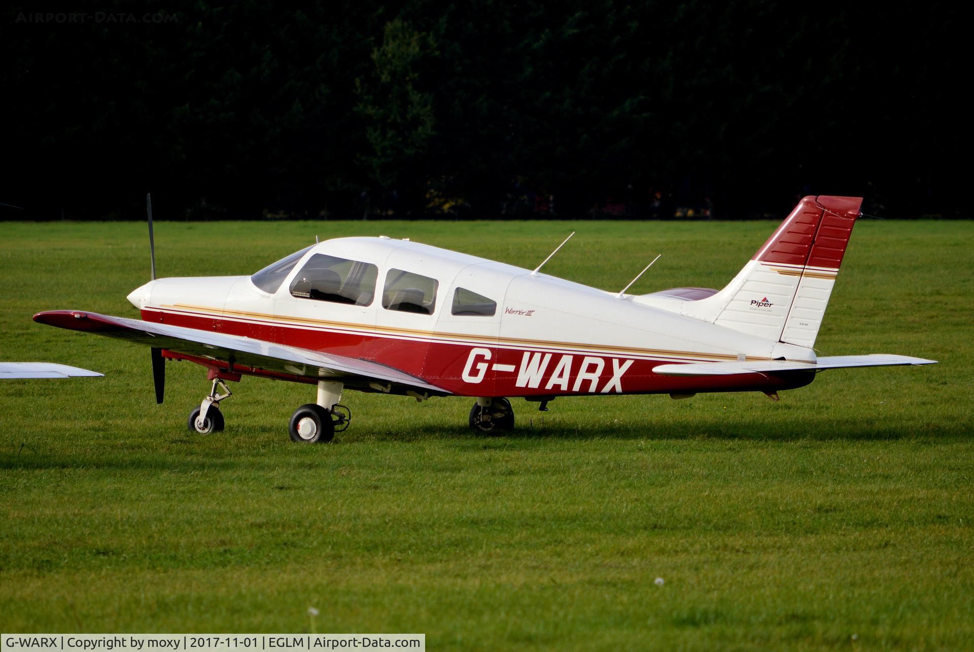 G-WARX, 1998 Piper PA-28-161 Cherokee Warrior III C/N 28-42038, Resident Piper PA-28-161 Cherokee Warrior III at White Waltham. Ex N4126D