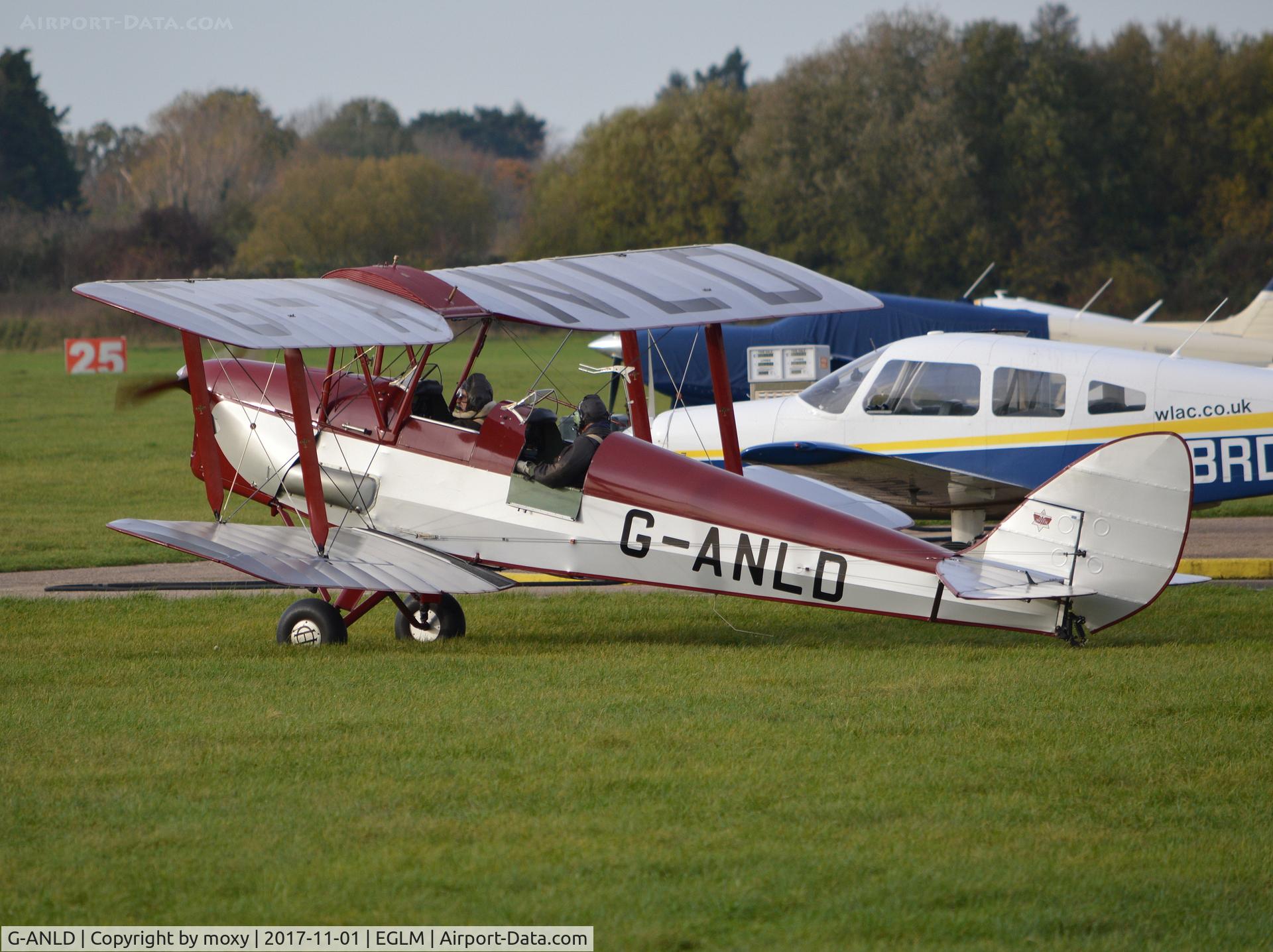 G-ANLD, 1943 De Havilland DH-82A Tiger Moth II C/N 85990, De Havilland DH-82A Tiger Moth at White Waltham. Ex OO-DPA