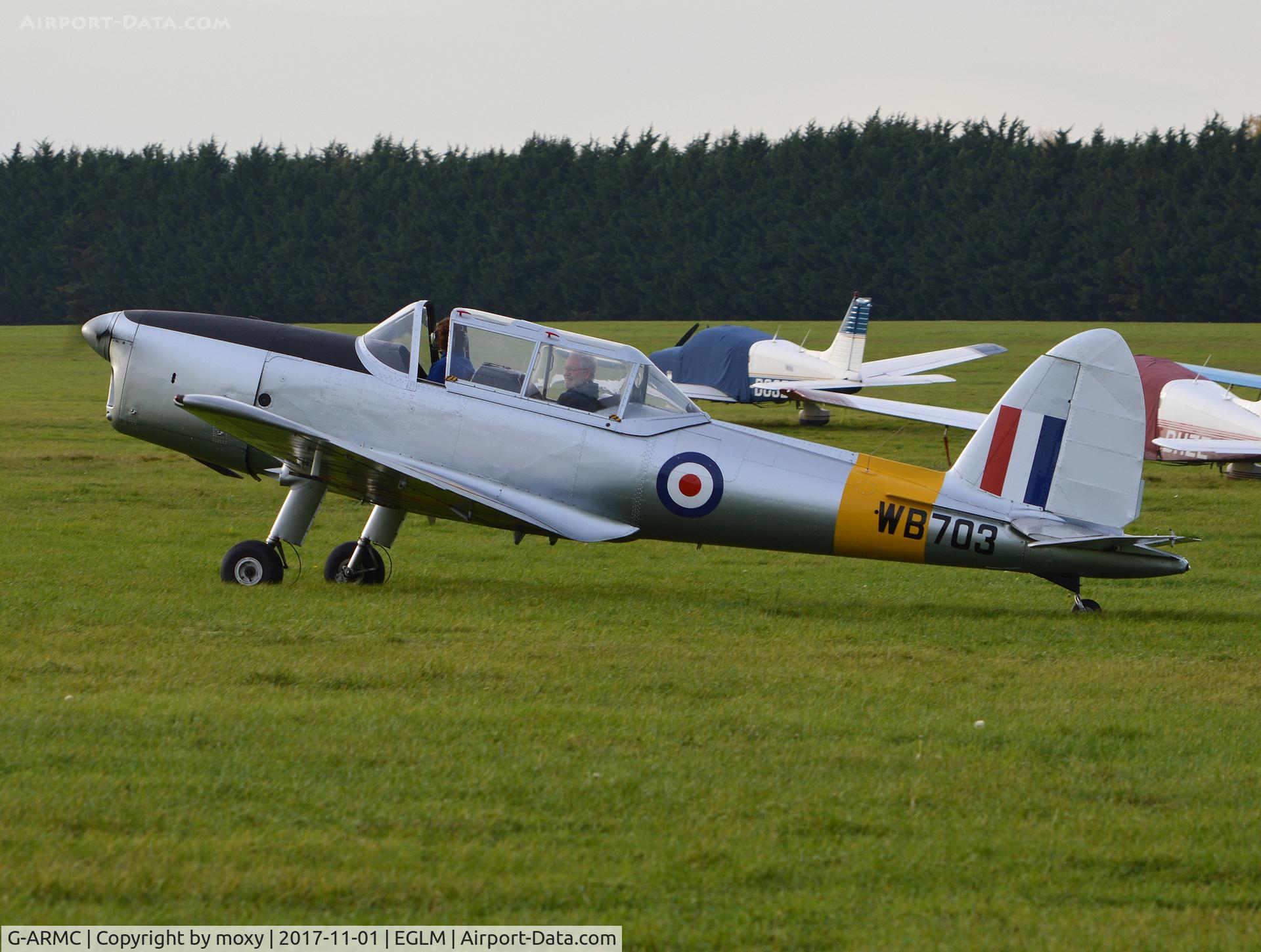 G-ARMC, 1950 De Havilland DHC-1 Chipmunk 22A C/N C1/0151, De Havilland DHC-1 Chipmunk 22A. Marked with RAF serial WB703.