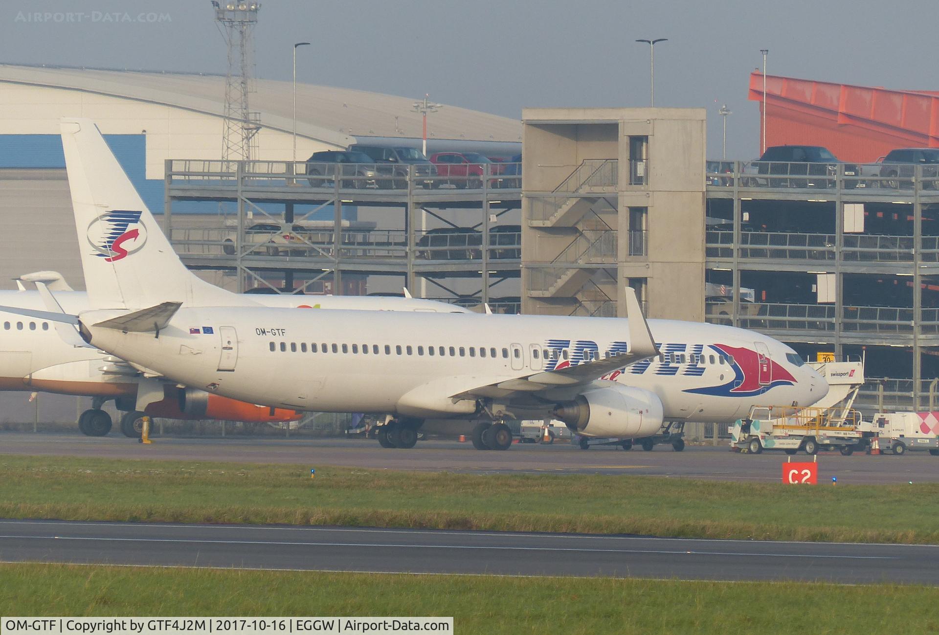 OM-GTF, 1998 Boeing 737-86J C/N 28070, OM-GTF  Travel Service at Luton 16.10.17