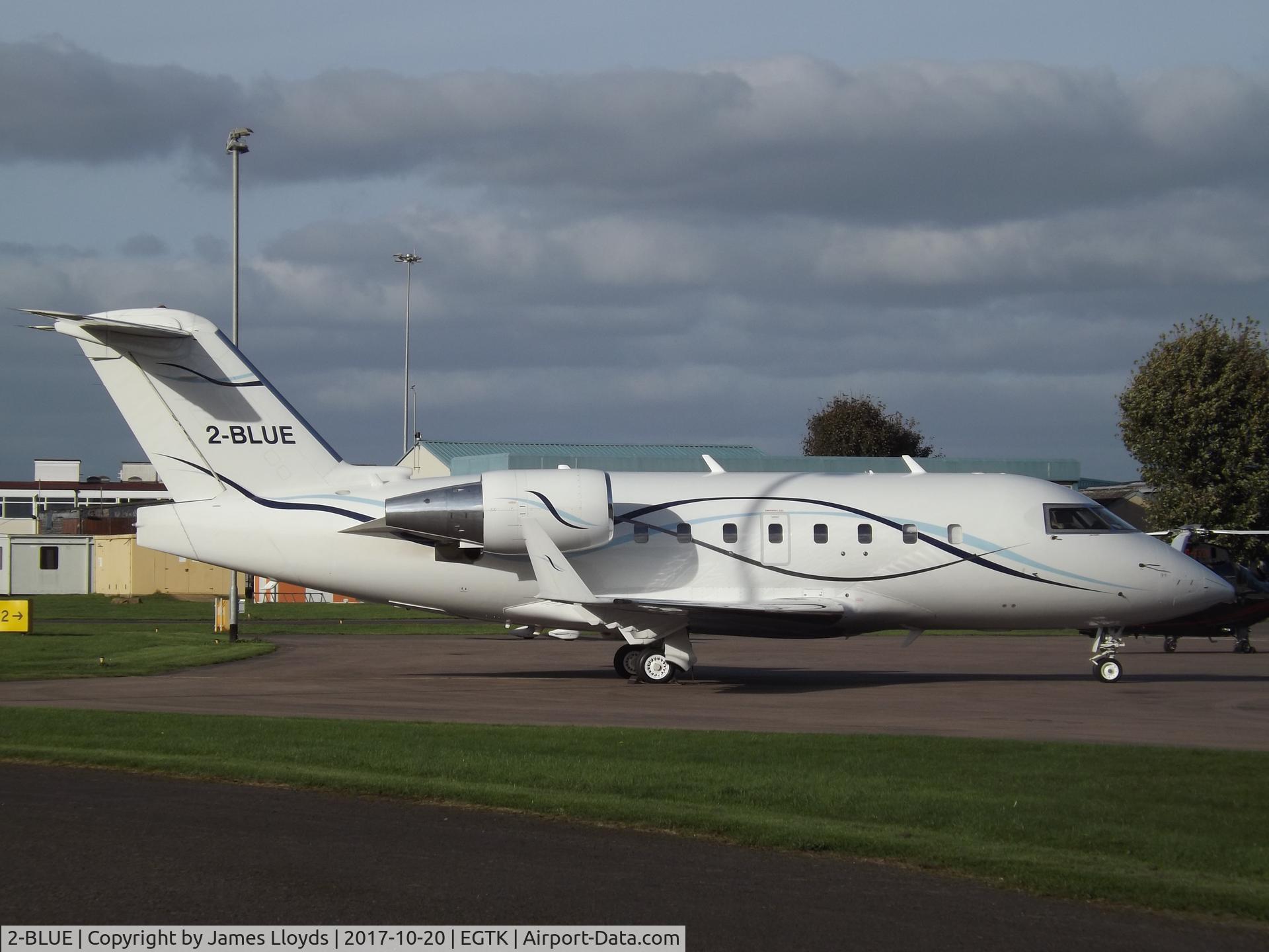 2-BLUE, 1993 Bombardier Challenger 601-3A (CL-600-2B16) C/N 5129, Parked outside on the southan Apron at oxford airport. Ex VP-CRR