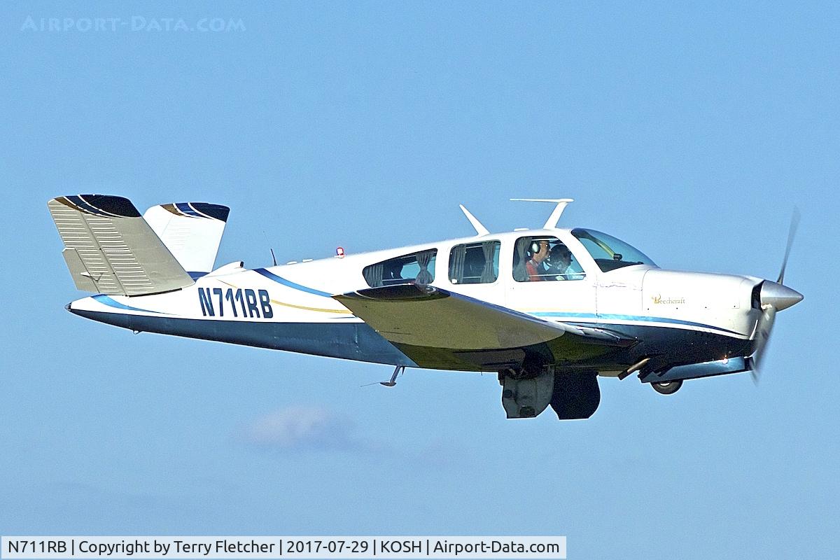 N711RB, 1969 Beech V35A Bonanza C/N D-9015, at 2017 EAA AirVenture at Oshkosh