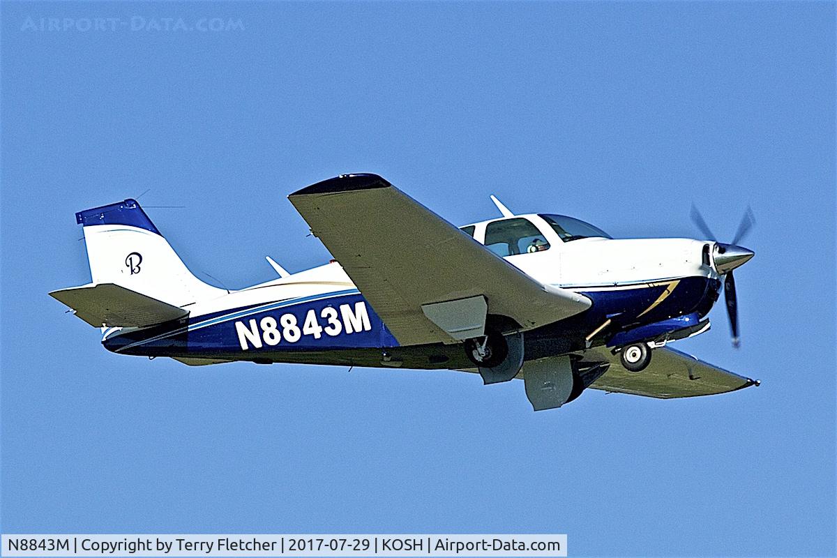 N8843M, 1964 Beech 35-B33 Debonair C/N CD-739, at 2017 EAA AirVenture at Oshkosh