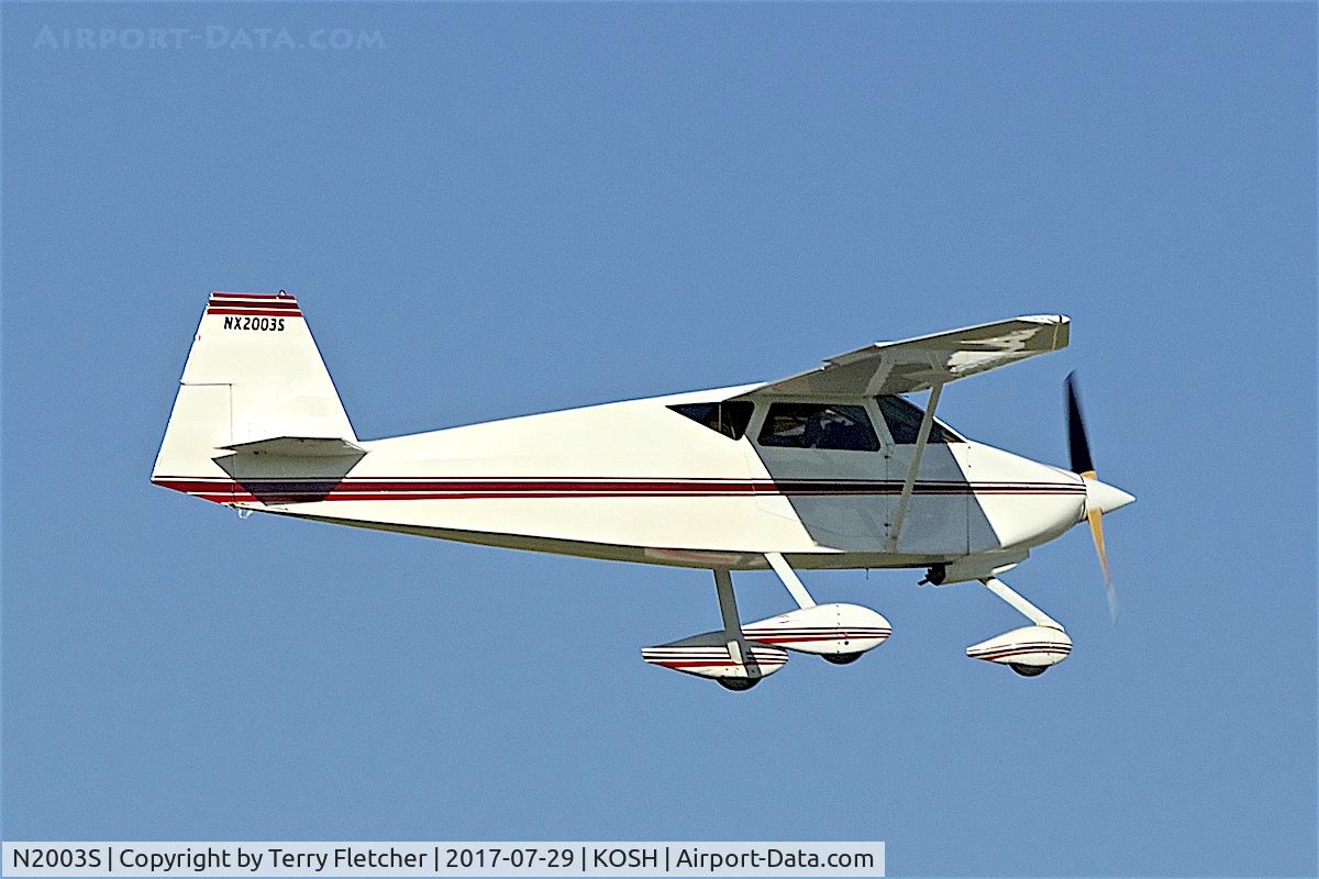 N2003S, 2002 Wittman W-8 Tailwind C/N 1140, at 2017 EAA AirVenture at Oshkosh