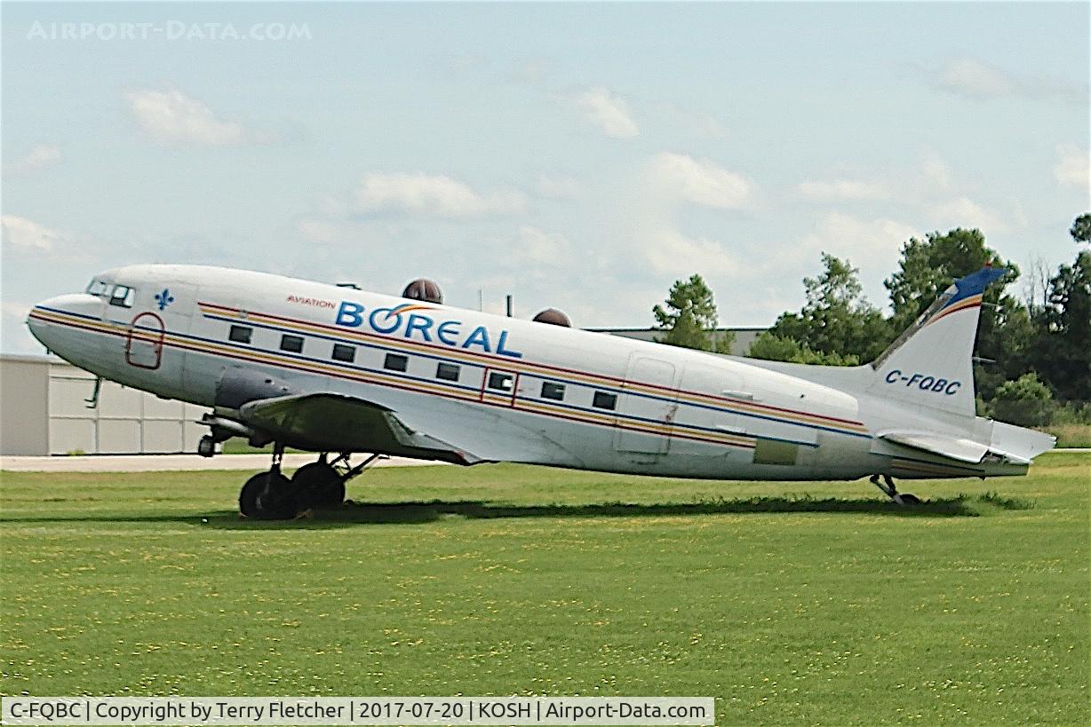 C-FQBC, 1943 Douglas DC3C-S4C4G C/N 27026, In Basler's yard at Oshkosh