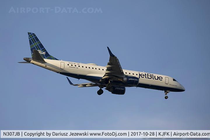 N307JB, 2009 Embraer ERJ-190-100 IGW 190AR C/N 19000286, Embraer 190AR (ERJ-190-100IGW)  