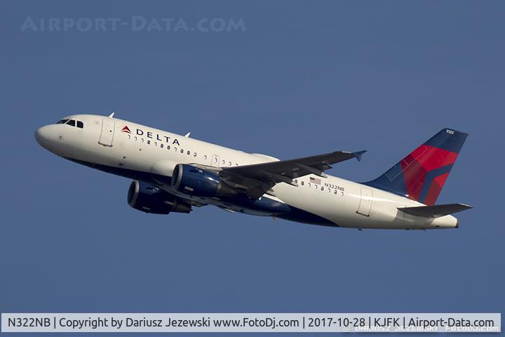 N322NB, 2001 Airbus A319-114 C/N 1434, Airbus A319-114 - Delta Air Lines  C/N 1434, N322NB