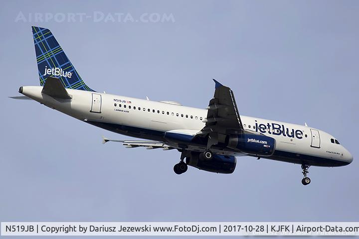 N519JB, 2001 Airbus A320-232 C/N 1398, Airbus A320-232 