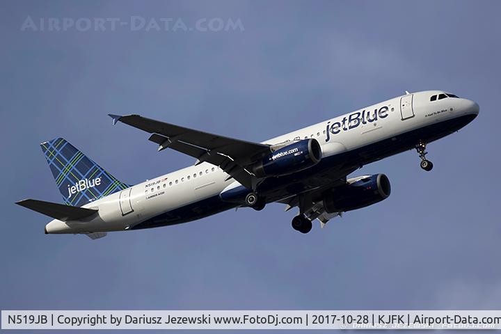 N519JB, 2001 Airbus A320-232 C/N 1398, Airbus A320-232 