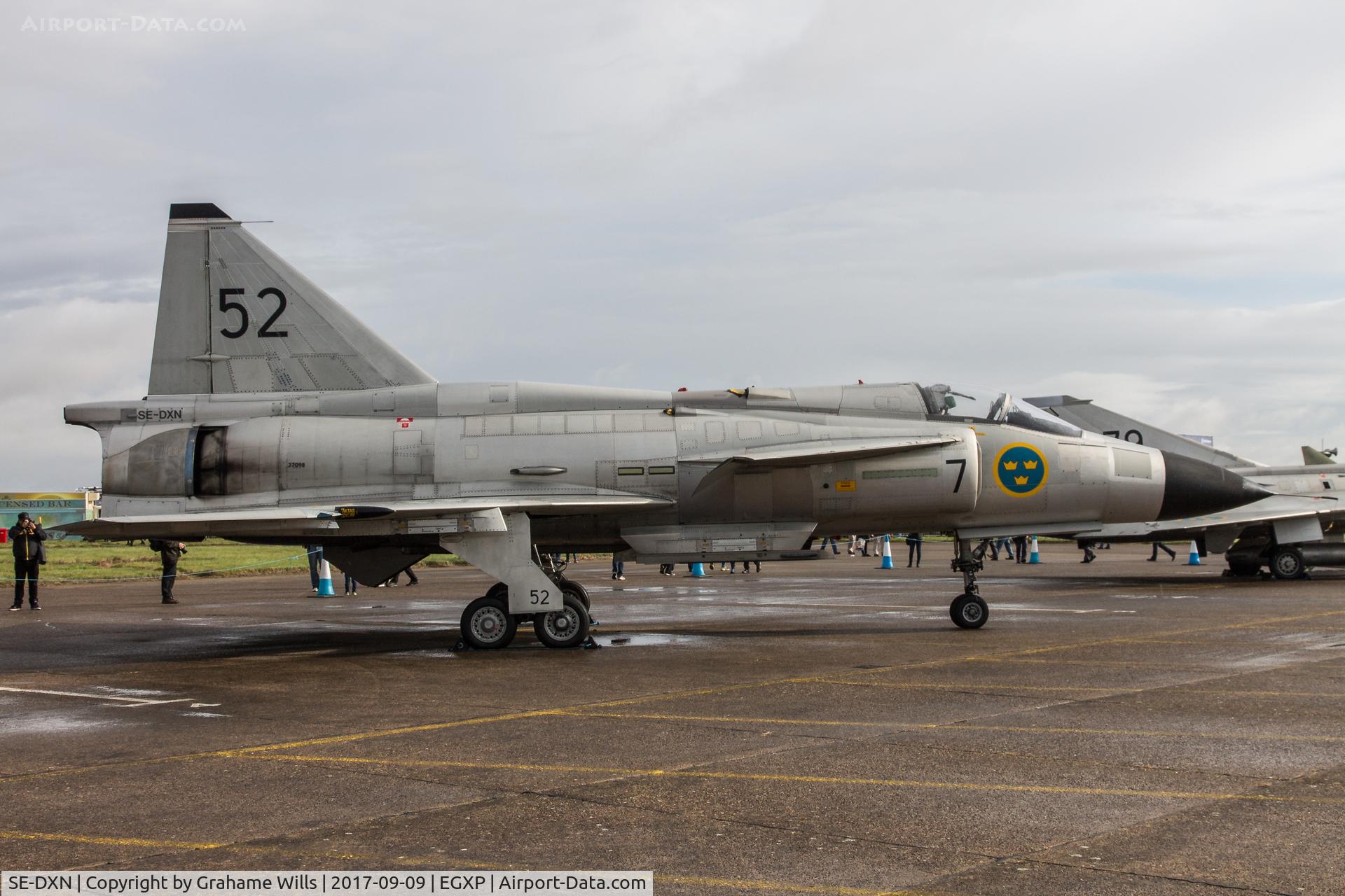 SE-DXN, 1977 Saab AJS 37 Viggen C/N 37098, SAAB AJS37 Viggen 37098 (SE-DXN) Swedish Air Force Historic Flight, Scampton Air Show 2017