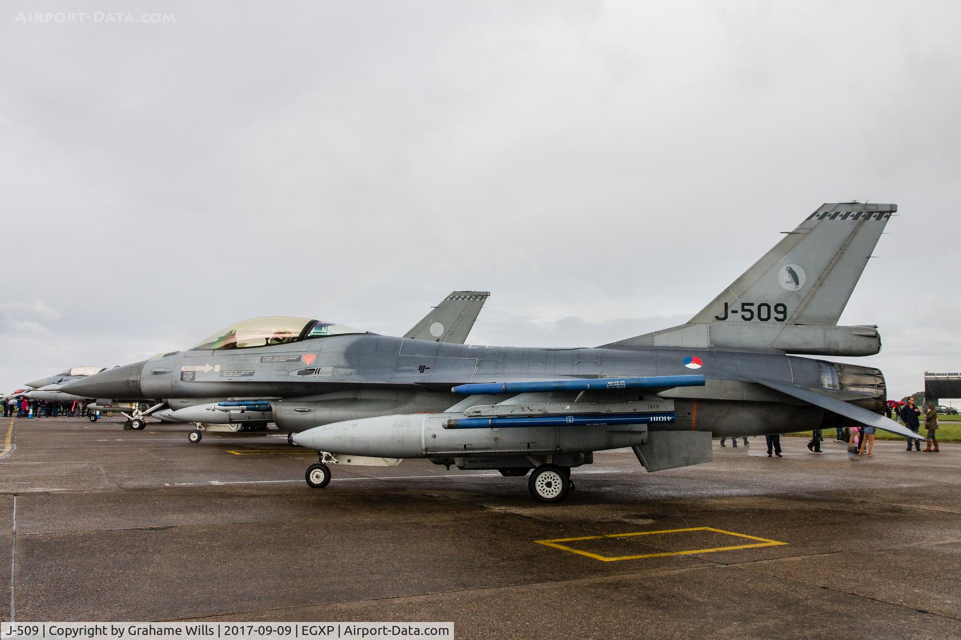 J-509, General Dynamics F-16AM Fighting Falcon C/N 6D-148, F-16AM J-509 322 Sqd R Netherlands AF, Scampton Air Show 2017