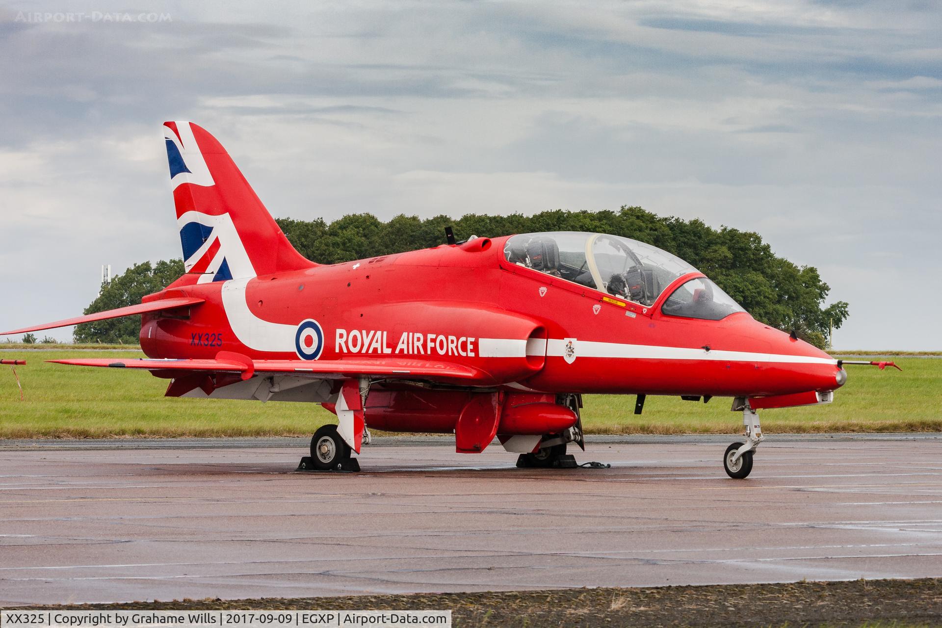 XX325, 1980 Hawker Siddeley Hawk T.1 C/N 169/312150, HS Hawk T1 XX325 Red Arrows RAF, Scampton Air Show 2017