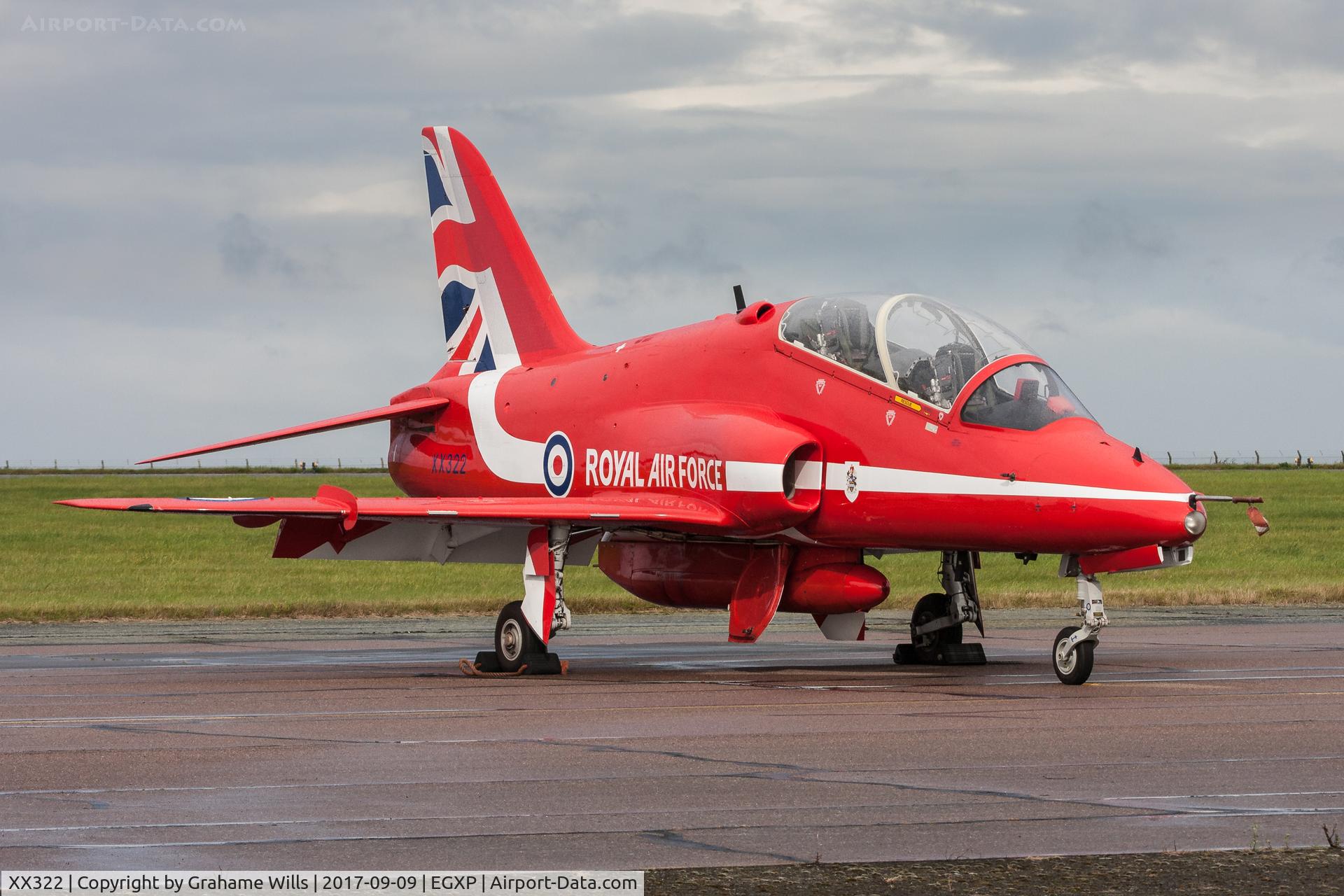 XX322, 1980 Hawker Siddeley Hawk T.1A C/N 165/312147, HS Hawk T1A XX322 Red Arrows RAF, Scampton Air Show 2017