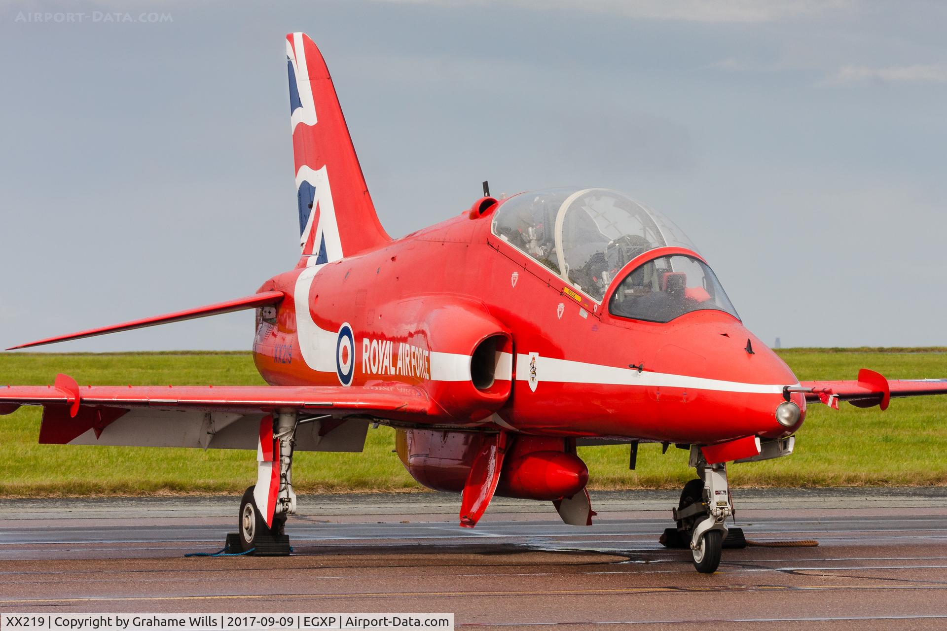 XX219, 1978 Hawker Siddeley Hawk T.1A C/N 055/312055, HS Hawk T1A XX219 Red Arrows RAF, Scampton Air Show 2017