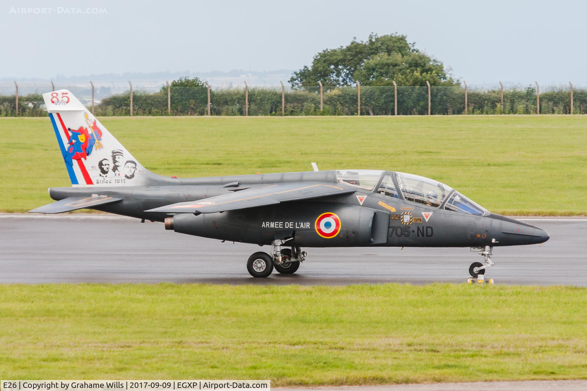 E26, Dassault-Dornier Alpha Jet E C/N E26, Alphajet E E26/705-ND EAC 00.314 French AF, Scampton Air Show 2017