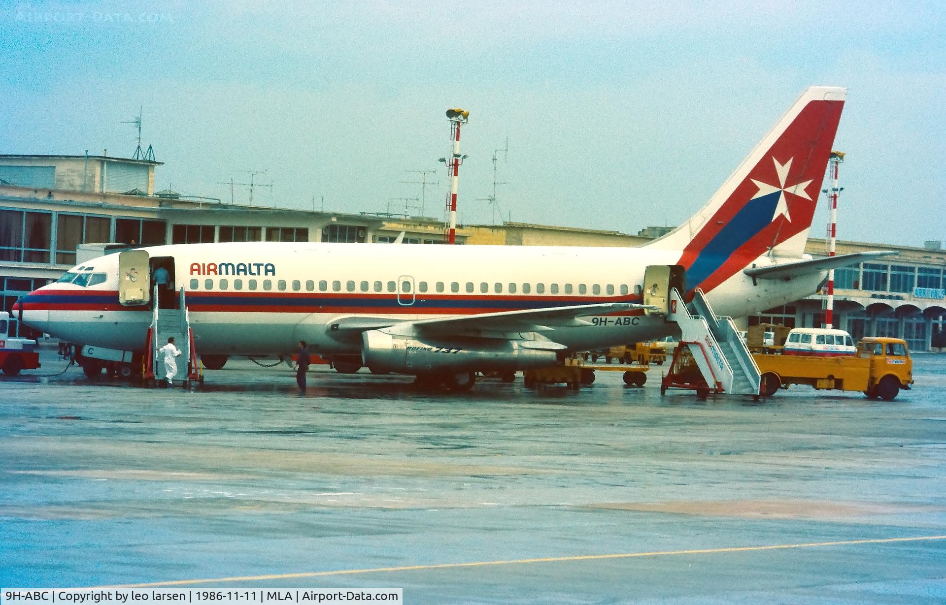 9H-ABC, 1983 Boeing 737-2Y5 C/N 23040, Malta 11.11.86