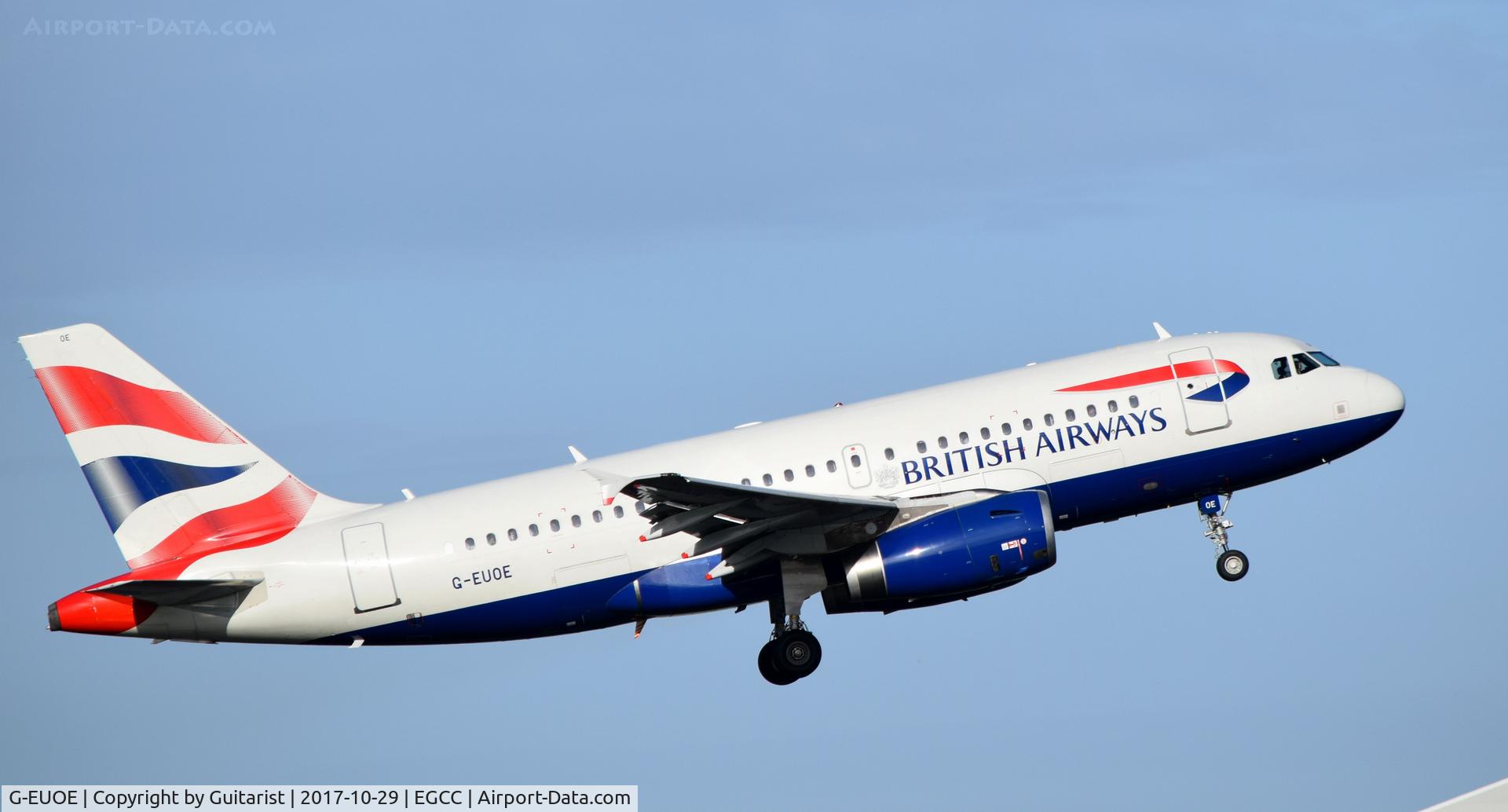 G-EUOE, 2001 Airbus A319-131 C/N 1574, At Manchester