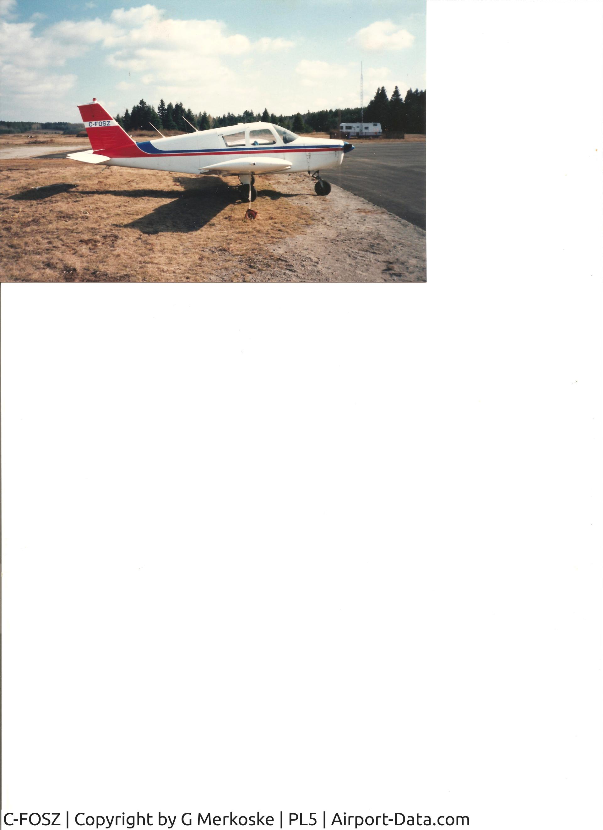 C-FOSZ, 1962 Piper PA-28-160 Cherokee C/N 28 562, Thessalon, ON about 1995