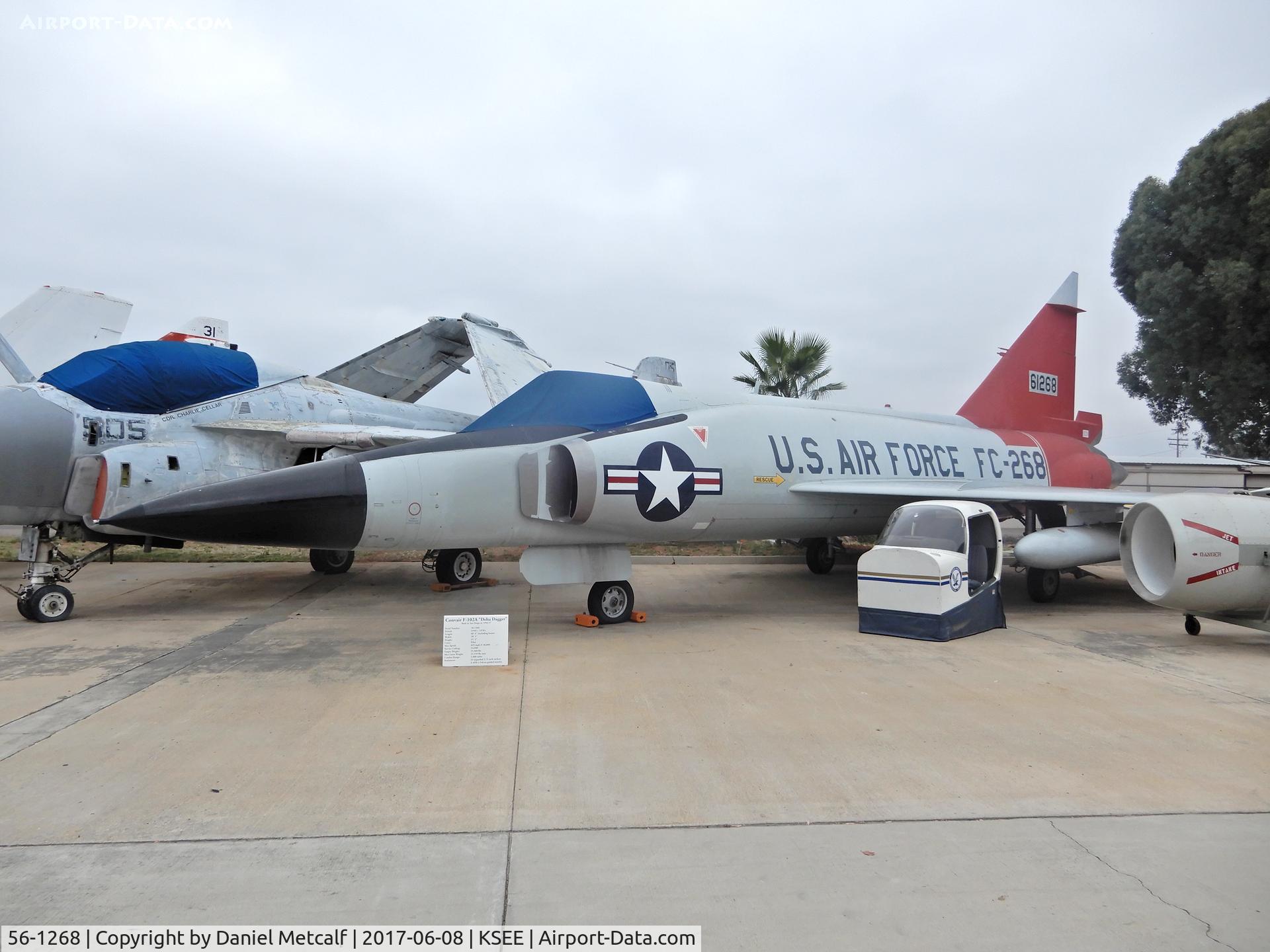 56-1268, 1956 Convair F-102A Delta Dagger C/N 8-10-485, San Diego Air & Space Museum Gillespie Field Annex