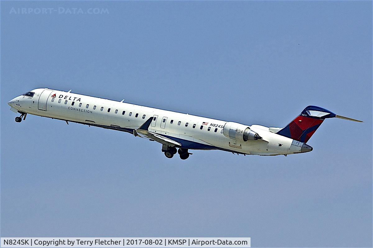 N824SK, 2008 Bombardier CRJ-900ER (CL-600-2D24) C/N 15208, at Minneapolis-St.Paul International Airport