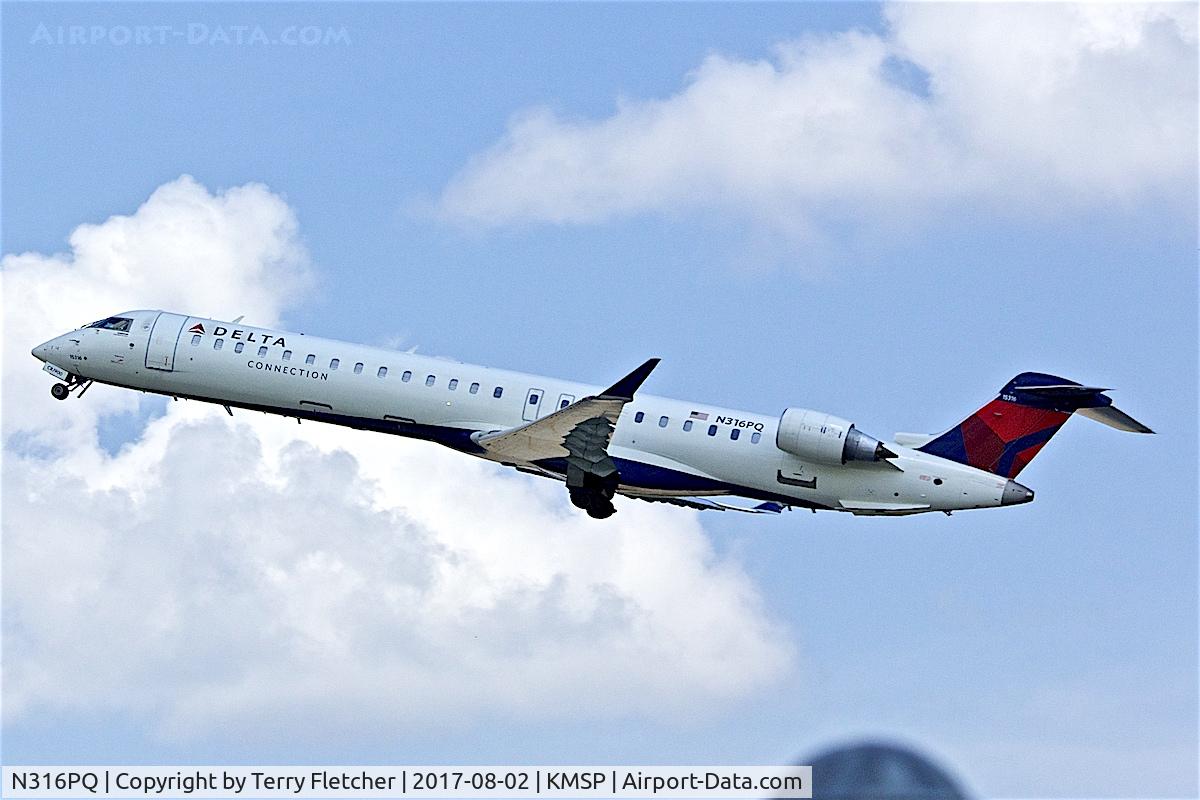 N316PQ, 2014 Bombardier CRJ-900LR (CL-600-2D24) C/N 15316, at Minneapolis- St,Paul International Airport