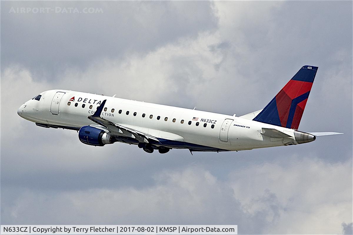 N633CZ, 2008 Embraer 175LR (ERJ-170-200LR) C/N 17000245, at Minneapolis- St,Paul International Airport