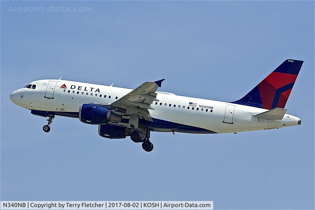 N340NB, 2002 Airbus A319-114 C/N 1714, at Minneapolis- St,Paul International Airport