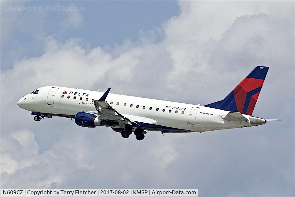 N609CZ, 2007 Embraer 175LR (ERJ-170-200LR) C/N 17000197, at Minneapolis- St,Paul International Airport
