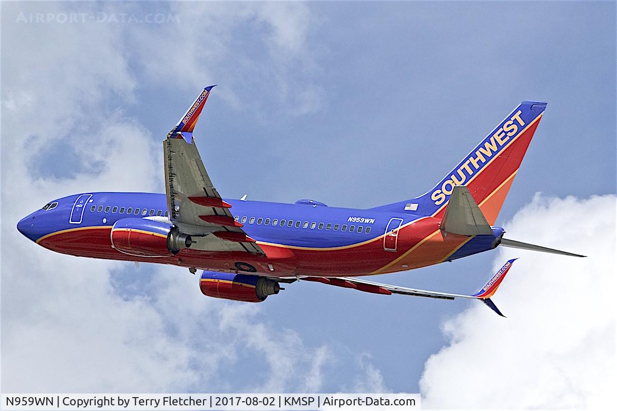 N959WN, 2011 Boeing 737-7H4 C/N 36674, at Minneapolis- St,Paul International Airport